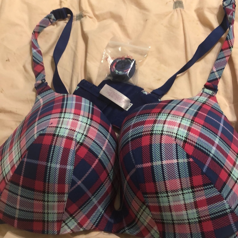 NWOT Cacique elegant bra plaid